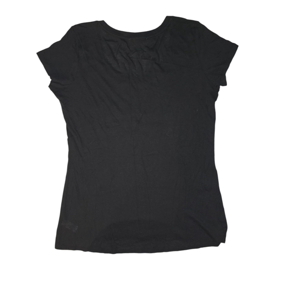 Y2K Lot of 2 EXPRESS, Sz L, Black White Striped Off Shoulder Blouse, Palm Tree - Picture 4 of 7